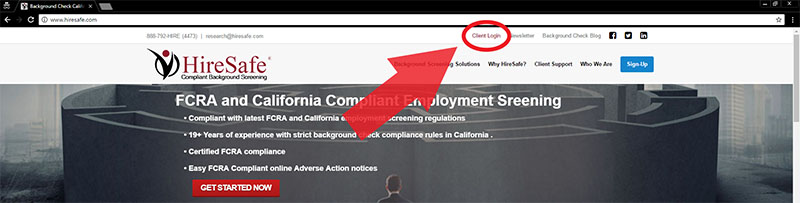HireSafe Background Screening login