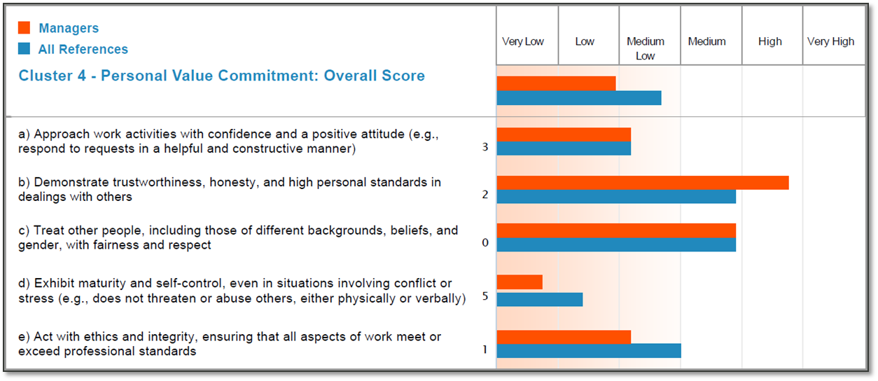 Pre-Hire 360 Skill Survey Professional Values
